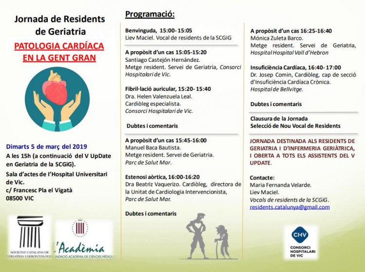 Programa de la Jornada de Residents de Geriatria